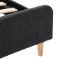 vidaXL Estructura de cama de arpillera gris oscuro 140x200 cm vidaXL Estructura de cama de arpillera gris oscuro 140x200 cm