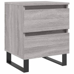 vidaXL Mesita de noche madera de ingeniería gris Sonoma 40x35x50 cm