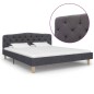 vidaXL Estructura de cama de tela gris oscura 140x200 cm vidaXL Estructura de cama de tela gris oscura 140x200 cm