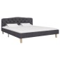 vidaXL Estructura de cama de tela gris oscura 140x200 cm vidaXL Estructura de cama de tela gris oscura 140x200 cm