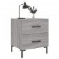 vidaXL Mesita de noche madera de ingeniería gris Sonoma 40x35x47,5 cm vidaXL Mesita de noche madera de ingeniería gris Sonoma 40x35x47,5 cm
