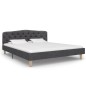 vidaXL Estructura de cama de tela gris oscura 140x200 cm vidaXL Estructura de cama de tela gris oscura 140x200 cm