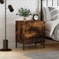 vidaXL Mesita de noche madera ingeniería roble ahumado 40x35x47,5 cm vidaXL Mesita de noche madera ingeniería roble ahumado 40x35x47,5 cm