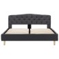 vidaXL Estructura de cama de tela gris oscura 140x200 cm vidaXL Estructura de cama de tela gris oscura 140x200 cm
