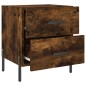 vidaXL Mesita de noche madera ingeniería roble ahumado 40x35x47,5 cm vidaXL Mesita de noche madera ingeniería roble ahumado 40x35x47,5 cm