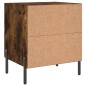 vidaXL Mesita de noche madera ingeniería roble ahumado 40x35x47,5 cm vidaXL Mesita de noche madera ingeniería roble ahumado 40x35x47,5 cm