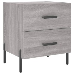 vidaXL Mesita de noche madera de ingeniería gris Sonoma 40x35x47,5 cm