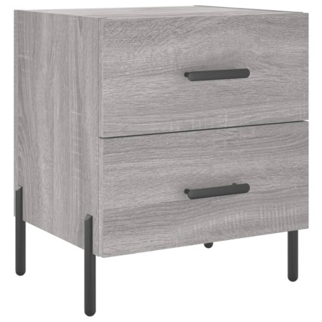 vidaXL Mesita de noche madera de ingeniería gris Sonoma 40x35x47,5 cm