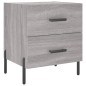 vidaXL Mesita de noche madera de ingeniería gris Sonoma 40x35x47,5 cm