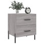 vidaXL Mesita de noche madera de ingeniería gris Sonoma 40x35x47,5 cm