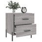 vidaXL Mesita de noche madera de ingeniería gris Sonoma 40x35x47,5 cm