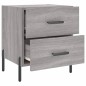 vidaXL Mesita de noche madera de ingeniería gris Sonoma 40x35x47,5 cm