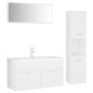 vidaXL Juego de muebles de baño madera de ingeniería blanco vidaXL Juego de muebles de baño madera de ingeniería blanco