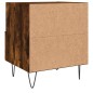 vidaXL Mesita de noche madera ingeniería roble ahumado 40x35x47,5 cm vidaXL Mesita de noche madera ingeniería roble ahumado 40x35x47,5 cm