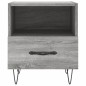 vidaXL Mesita de noche madera de ingeniería gris Sonoma 40x35x47,5 cm