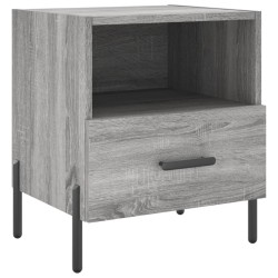 vidaXL Mesita de noche madera de ingeniería gris Sonoma 40x35x47,5 cm
