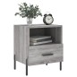vidaXL Mesita de noche madera de ingeniería gris Sonoma 40x35x47,5 cm vidaXL Mesita de noche madera de ingeniería gris Sonoma 40x35x47,5 cm
