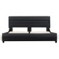 vidaXL Estructura de cama con LED cuero sintético negro 160x200 cm vidaXL Estructura de cama con LED cuero sintético negro 160x200 cm