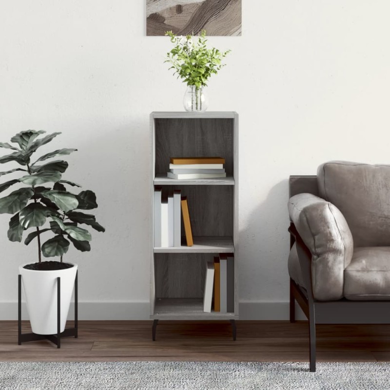 vidaXL Aparador de madera de ingeniería gris Sonoma 34,5x32,5x90 cm vidaXL Aparador de madera de ingeniería gris Sonoma 34,5x32,5x90 cm
