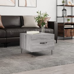 vidaXL Mesa de centro madera contrachapada gris Sonoma 50x50x40 cm