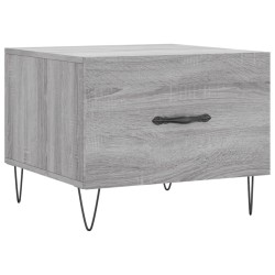 vidaXL Mesa de centro madera contrachapada gris Sonoma 50x50x40 cm