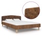 vidaXL Estructura de cama de piel de ante artificial marrón 120x200 cm vidaXL Estructura de cama de piel de ante artificial marrón 120x200 cm