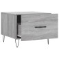vidaXL Mesa de centro madera contrachapada gris Sonoma 50x50x40 cm