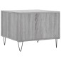 vidaXL Mesa de centro madera contrachapada gris Sonoma 50x50x40 cm
