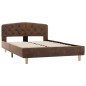 vidaXL Estructura de cama de piel de ante artificial marrón 120x200 cm vidaXL Estructura de cama de piel de ante artificial marrón 120x200 cm