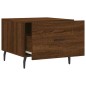 vidaXL Mesa de centro madera contrachapada roble marrón 50x50x40 cm