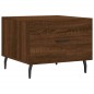 vidaXL Mesa de centro madera contrachapada roble marrón 50x50x40 cm