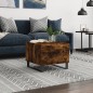 vidaXL Mesa de centro madera contrachapada roble ahumado 50x50x40 cm vidaXL Mesa de centro madera contrachapada roble ahumado 50x50x40 cm