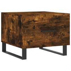 vidaXL Mesa de centro madera contrachapada roble ahumado 50x50x40 cm