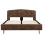 vidaXL Estructura de cama de piel de ante artificial marrón 120x200 cm vidaXL Estructura de cama de piel de ante artificial marrón 120x200 cm