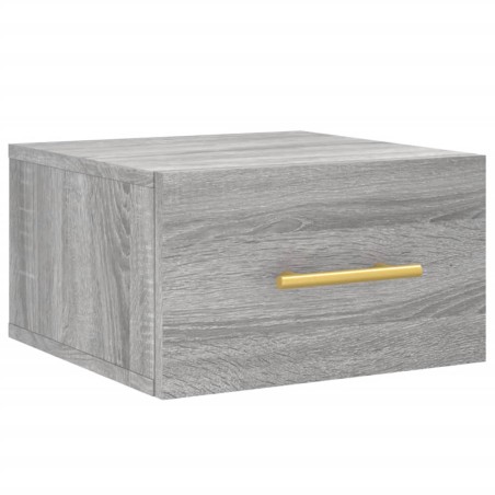 vidaXL Mesita de noche de pared color gris Sonoma 35x35x20 cm