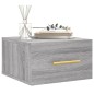 vidaXL Mesita de noche de pared color gris Sonoma 35x35x20 cm vidaXL Mesita de noche de pared color gris Sonoma 35x35x20 cm