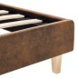 vidaXL Estructura de cama de piel de ante artificial marrón 120x200 cm vidaXL Estructura de cama de piel de ante artificial marrón 120x200 cm