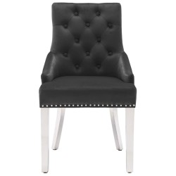 vidaXL Silla de comedor de terciopelo negro