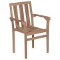 vidaXL Sillas apilables de jardín 2 unidades madera maciza de teca vidaXL Sillas apilables de jardín 2 unidades madera maciza de teca