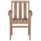 vidaXL Sillas apilables de jardín 2 unidades madera maciza de teca vidaXL Sillas apilables de jardín 2 unidades madera maciza de teca