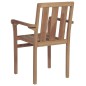 vidaXL Sillas apilables de jardín 2 unidades madera maciza de teca vidaXL Sillas apilables de jardín 2 unidades madera maciza de teca