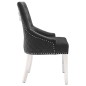 vidaXL Silla de comedor de terciopelo negro vidaXL Silla de comedor de terciopelo negro