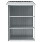 vidaXL Cobertizo de jardín con estantería hierro gris 205x130x183 cm vidaXL Cobertizo de jardín con estantería hierro gris 205x130x183 cm