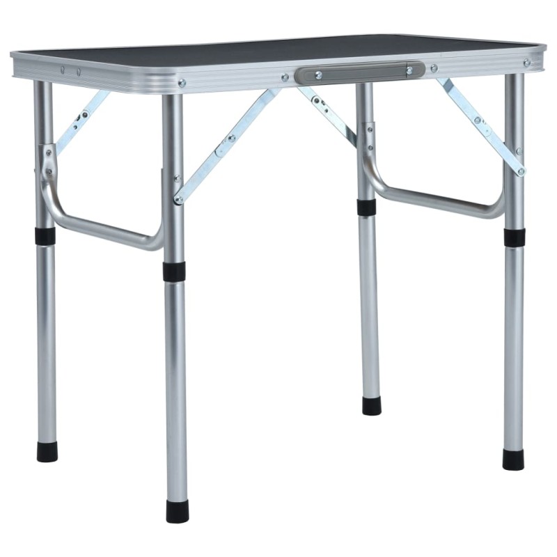 vidaXL Mesa de camping plegable aluminio gris 60x45 cm vidaXL Mesa de camping plegable aluminio gris 60x45 cm