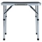 vidaXL Mesa de camping plegable aluminio gris 60x45 cm vidaXL Mesa de camping plegable aluminio gris 60x45 cm