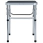 vidaXL Mesa de camping plegable aluminio gris 60x45 cm vidaXL Mesa de camping plegable aluminio gris 60x45 cm