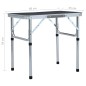 vidaXL Mesa de camping plegable aluminio gris 60x45 cm vidaXL Mesa de camping plegable aluminio gris 60x45 cm