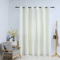 vidaXL Cortina opaca con anillas de metal terciopelo crema 290x245 cm vidaXL Cortina opaca con anillas de metal terciopelo crema 290x245 cm