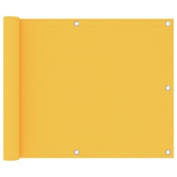 vidaXL Toldo para balcón tela oxford amarillo 75x600 cm