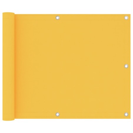 vidaXL Toldo para balcón tela oxford amarillo 75x600 cm